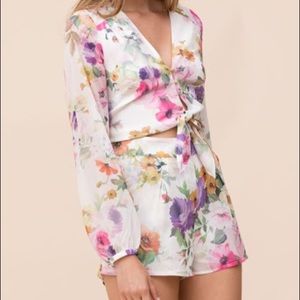 Yumi Kim Hot Knot Romper in XS, Calypso Rose Print